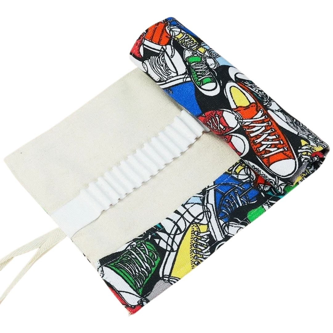Pencil Case Multifunctional Canvas Thickening Painting Pen Case Pencil Bag shoes design