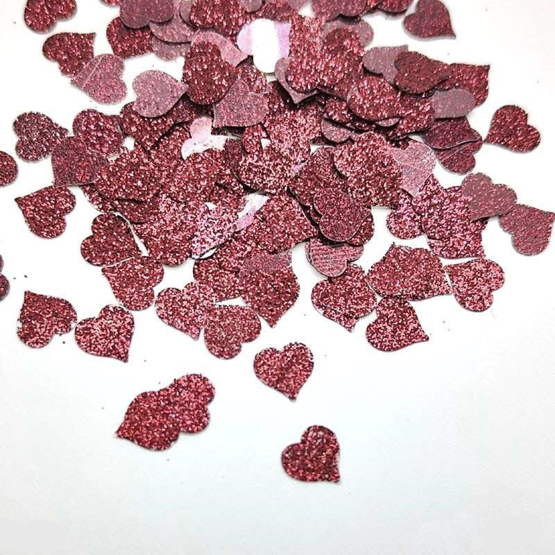 Glitter Heart Sequins 7mm, 10g