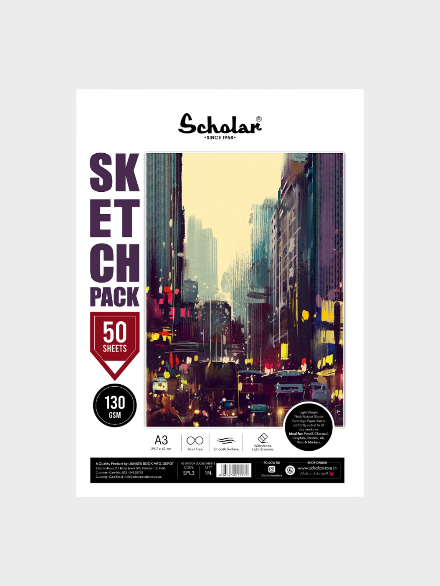 Scholar Sketch Pack, 130gsm