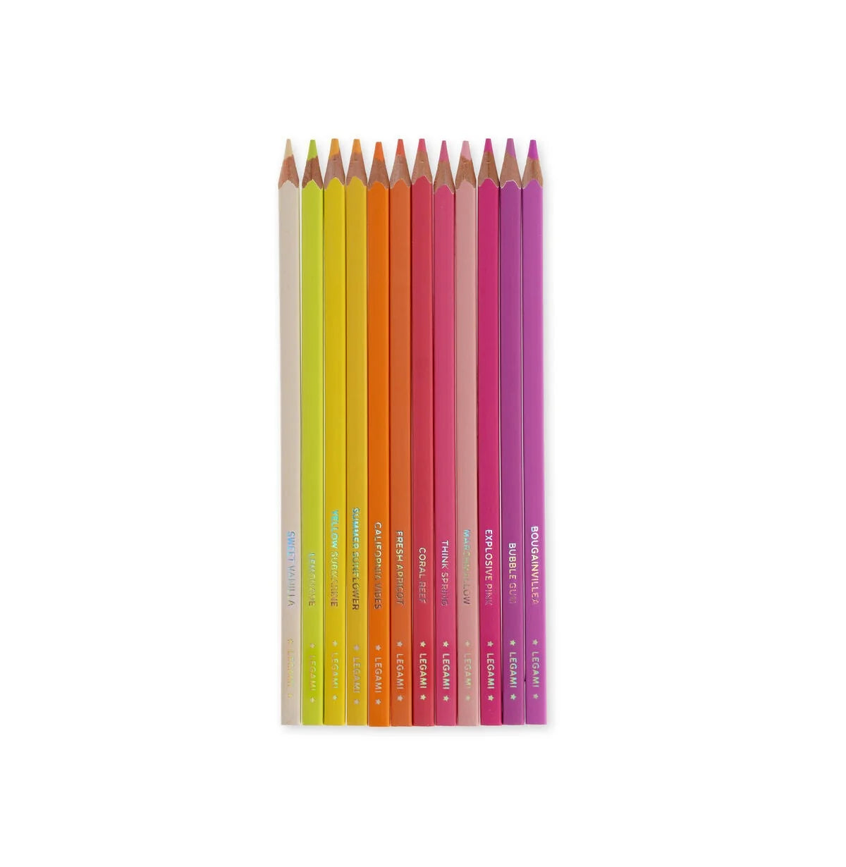 Set Of 12 Colouring Pencils Live Colourfully Sunset Palette