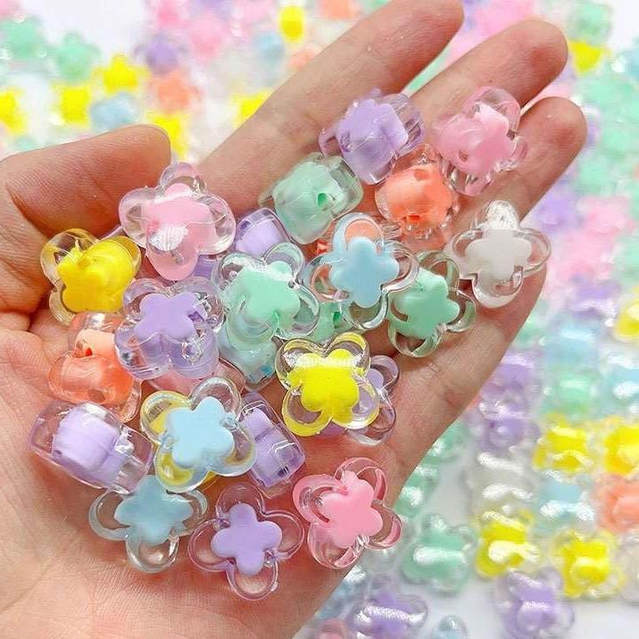 Craft Beads Flowers 500g
