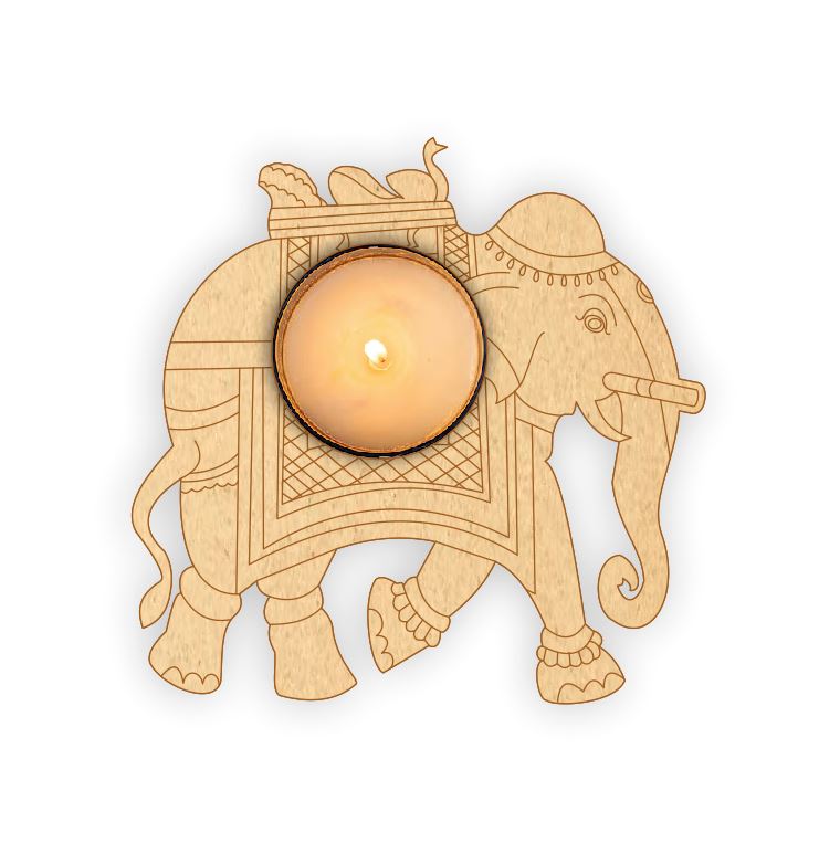 Tea Light Holder - Elephant Right Facing