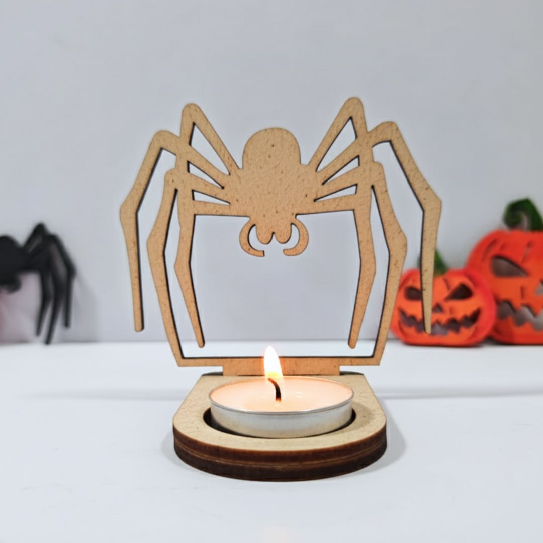 Halloween Tea Light Holder - Spider