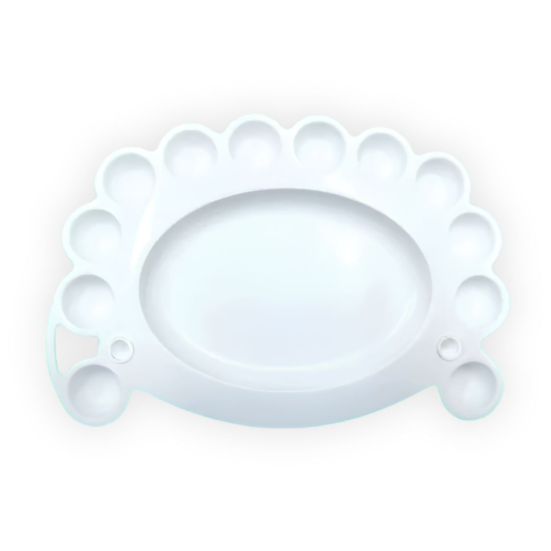 White Colour Pallet, 9 Inch