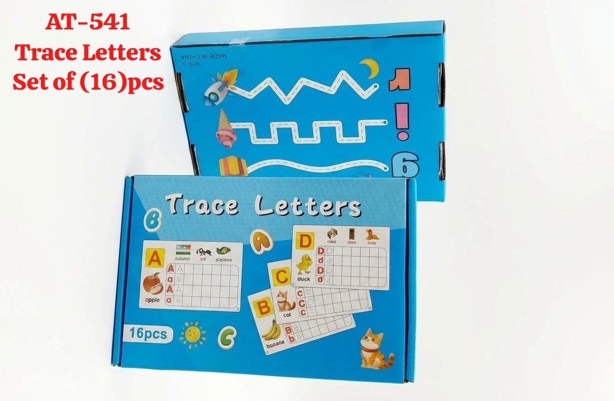 Kids Reuasble Trace Letters Set - 16pcs