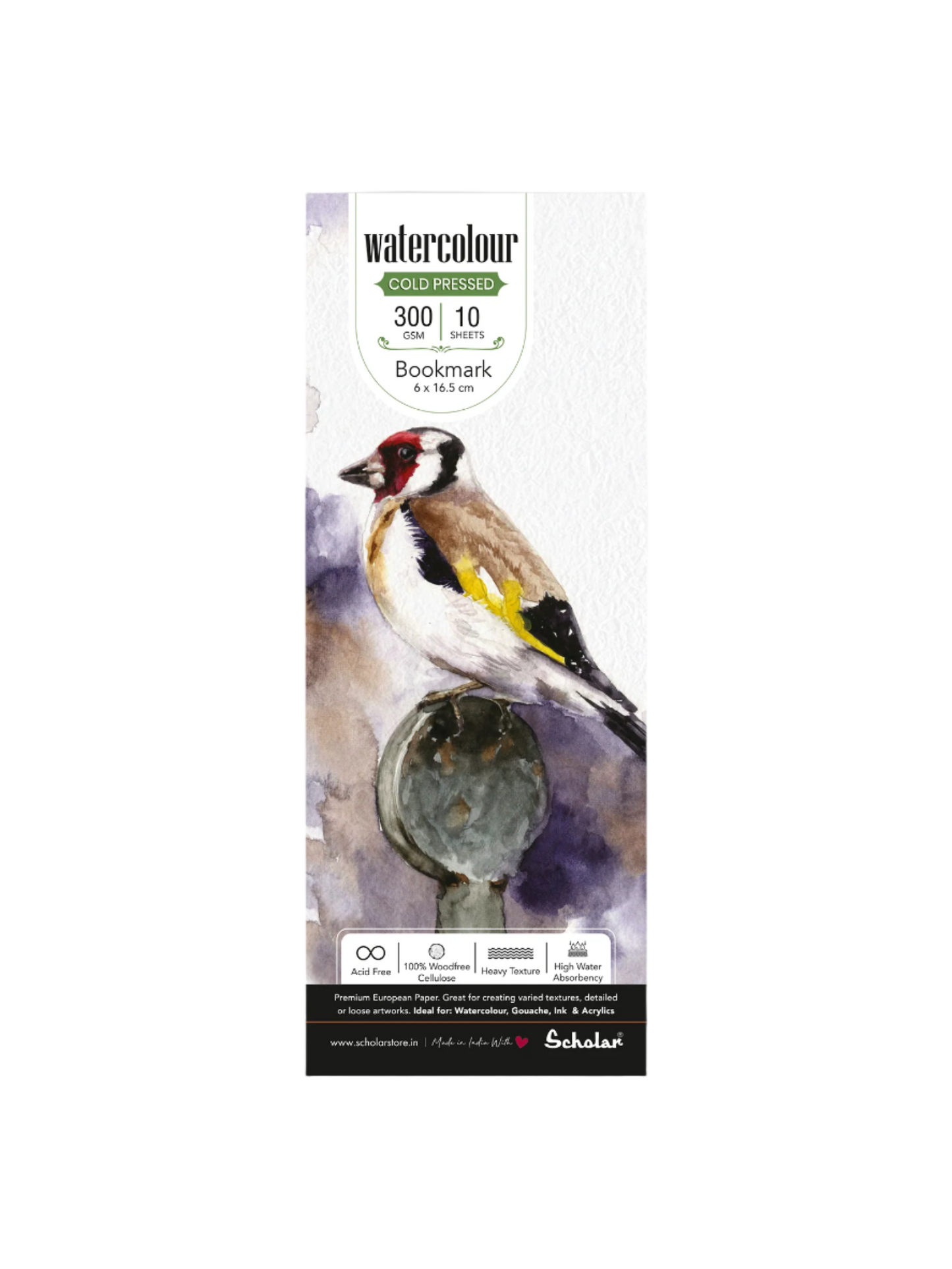 Scholar Watercolour Cold Pressed Paper, Loose Sheets, 300gsm