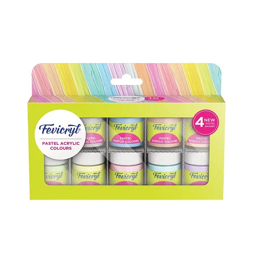 Fevicryl Pastel Acrylic Colours Kit 15 ml