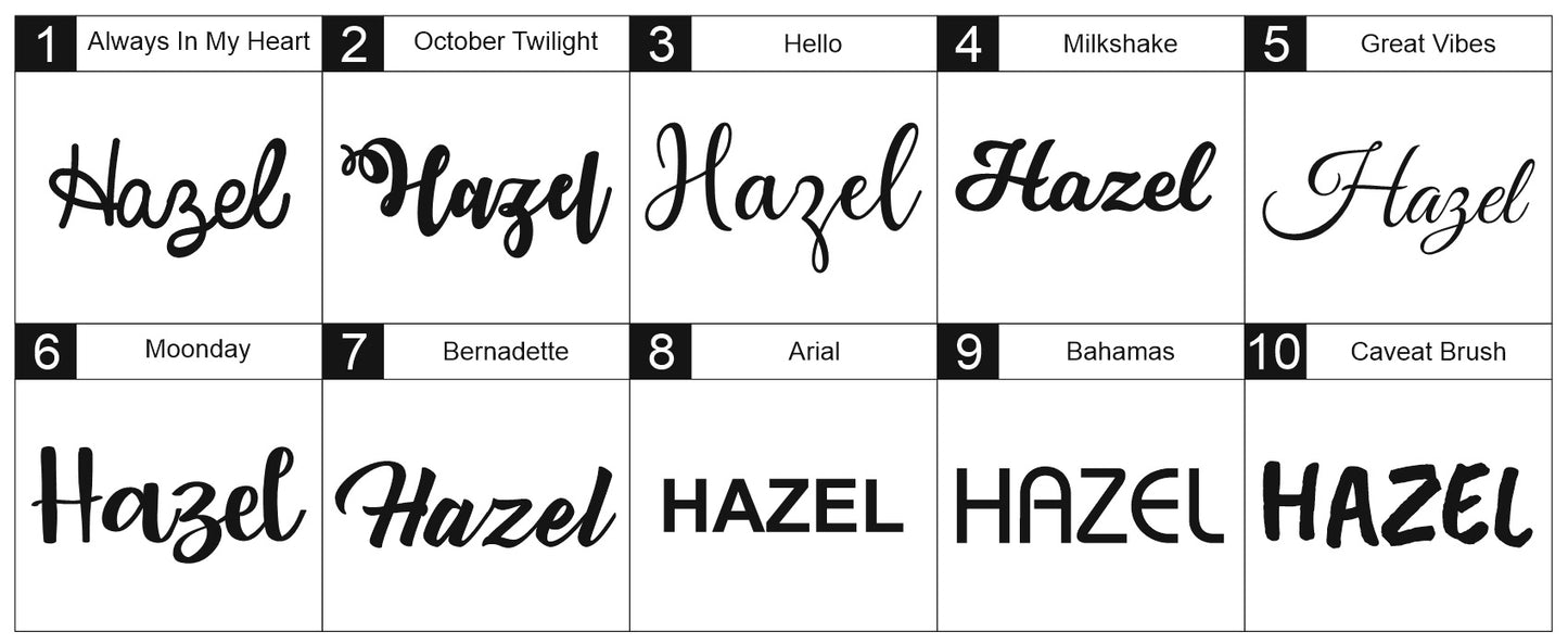 MDF Name Cutout