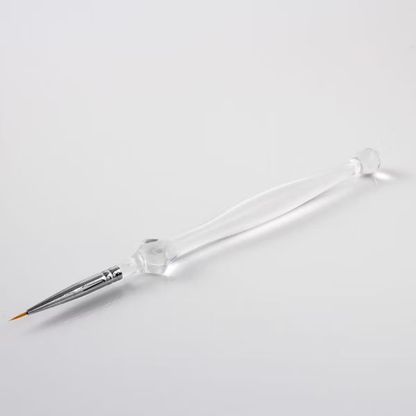 3 pcs Nail Art Brushes in Clear Acrylic Handle