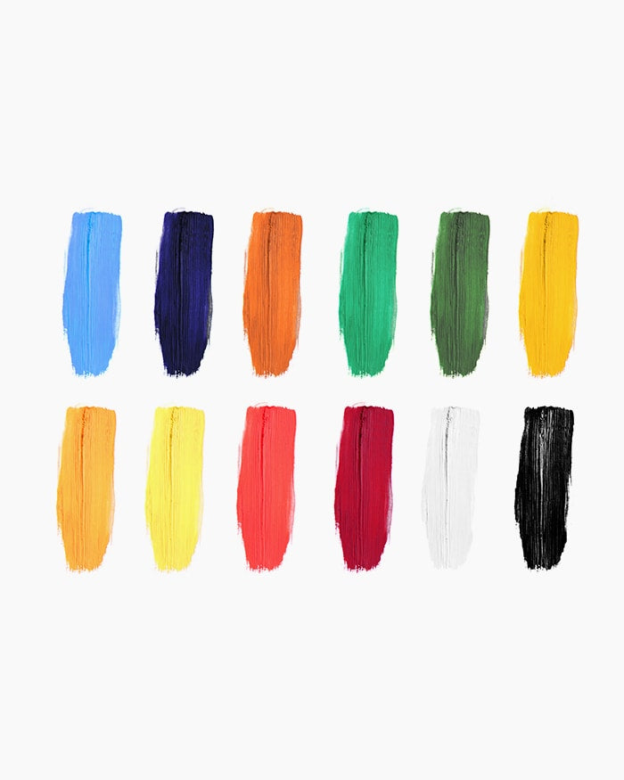Camel Artist Oil Colour Tubes, 12 Shades 9 ml
