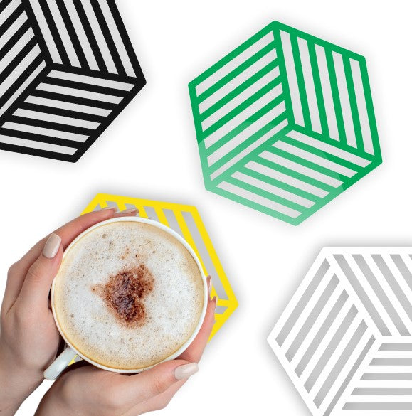 Acrylic Tea Coasters Geometric