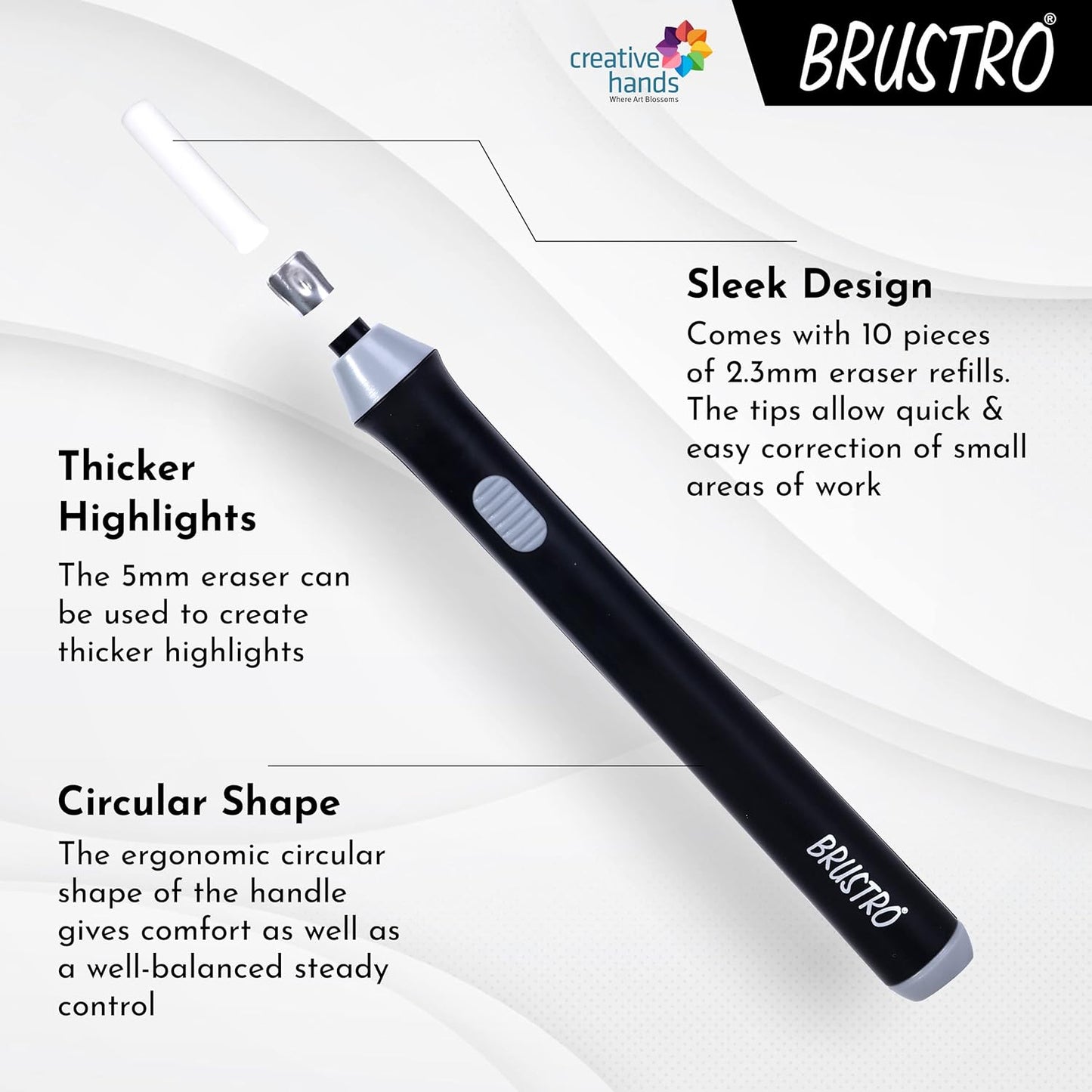 BRUSTRO Slim Battery Operated Eraser