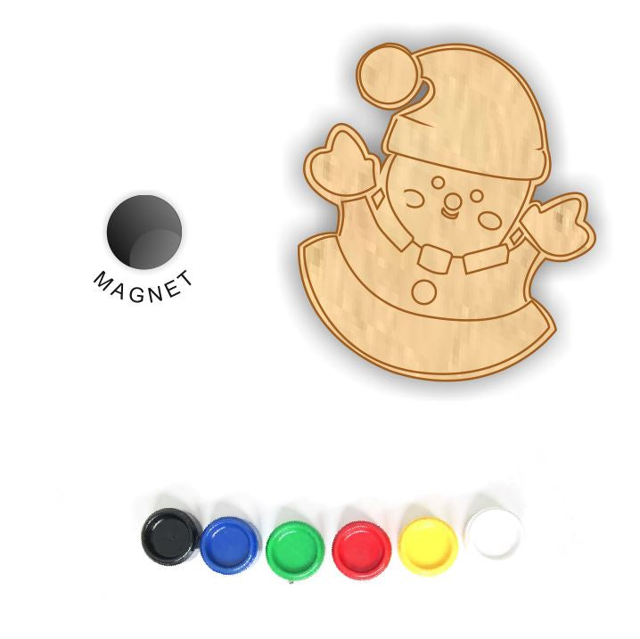 DIY Christmas Fridge Magnet - Snowman 3