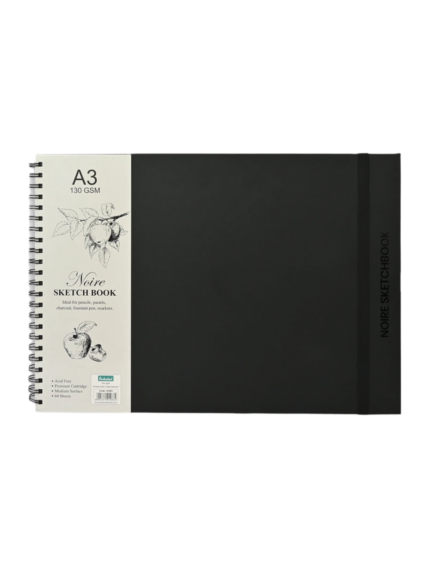 Scholar Noire Sketch Book, 130gsm