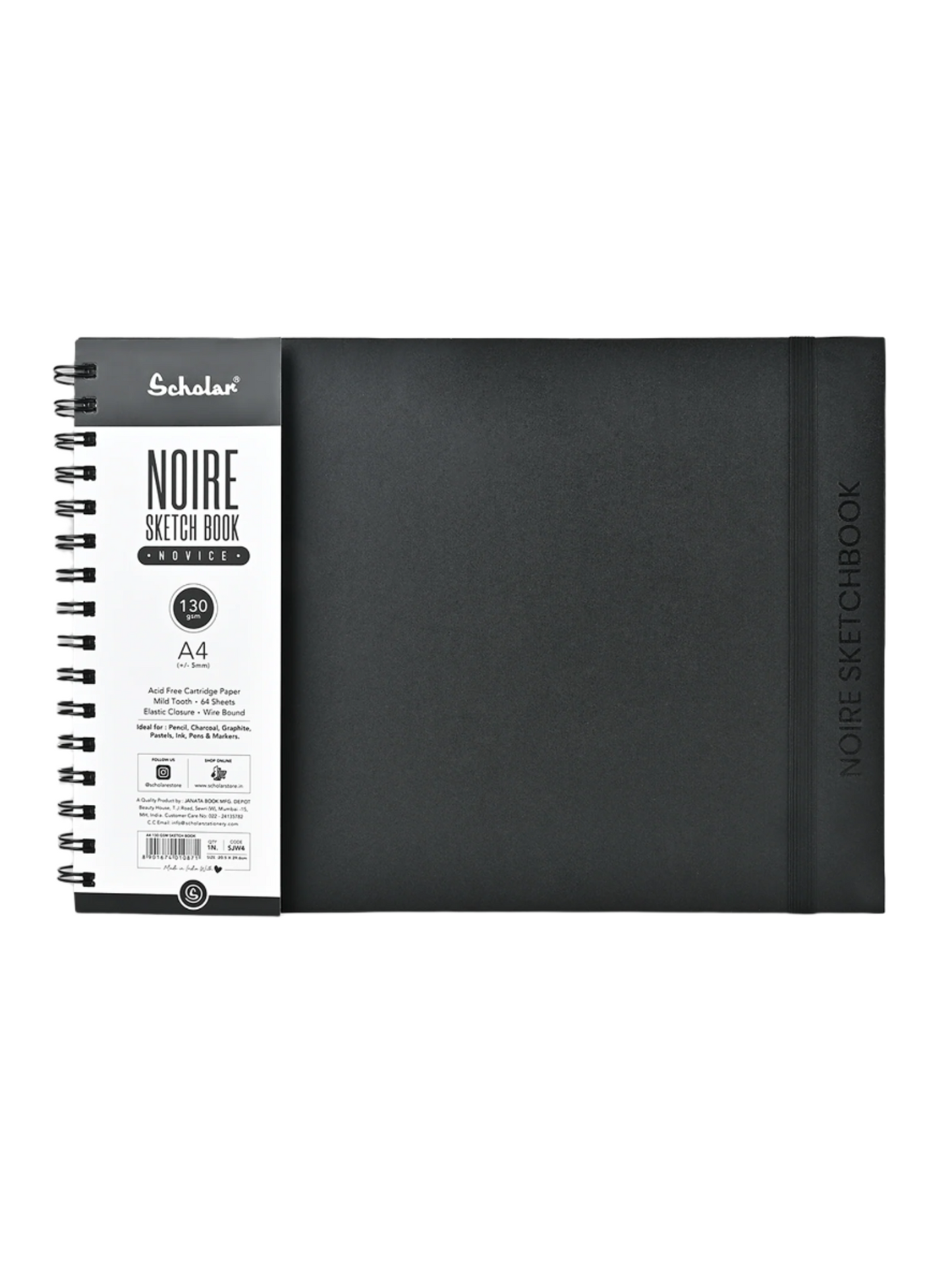 Scholar Noire Sketch Book, 130gsm