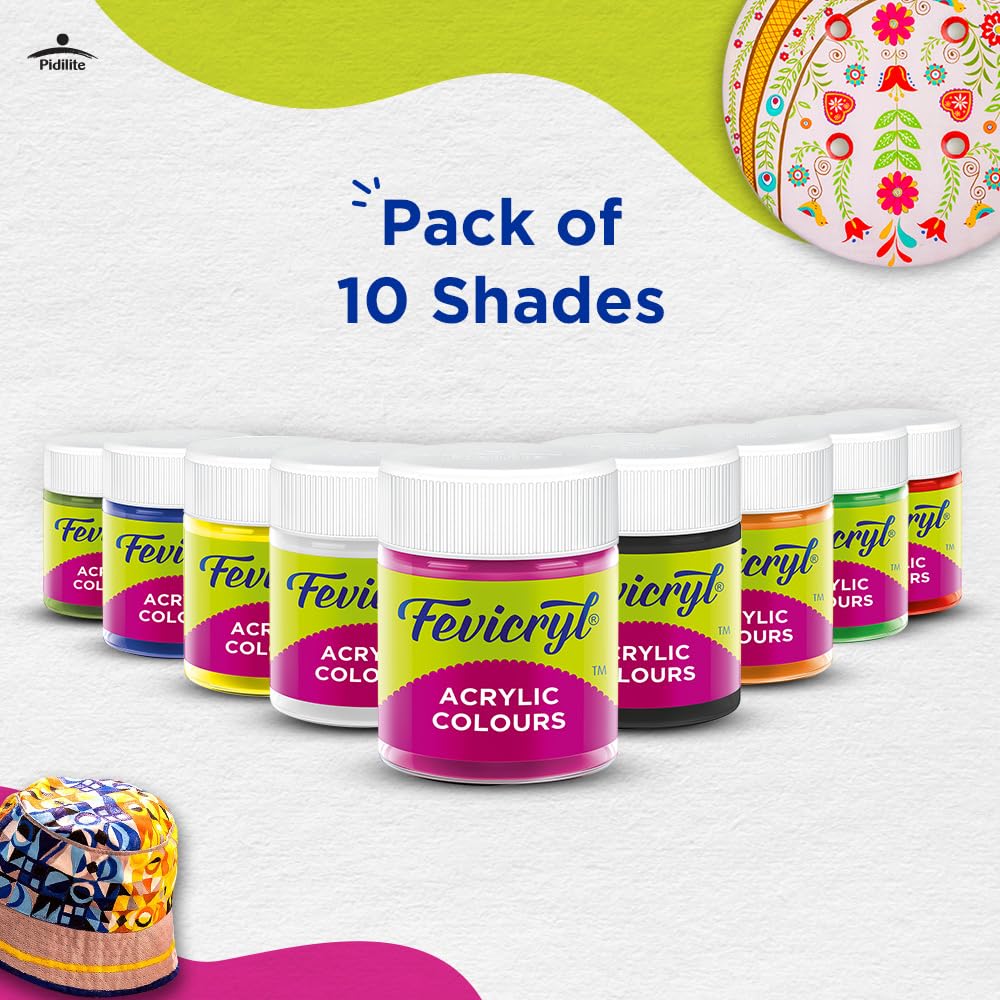 Fevicryl Acrylic Paint Set 15 ml