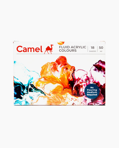 Camel Fluid Acrylic Colours Set, 50 ml