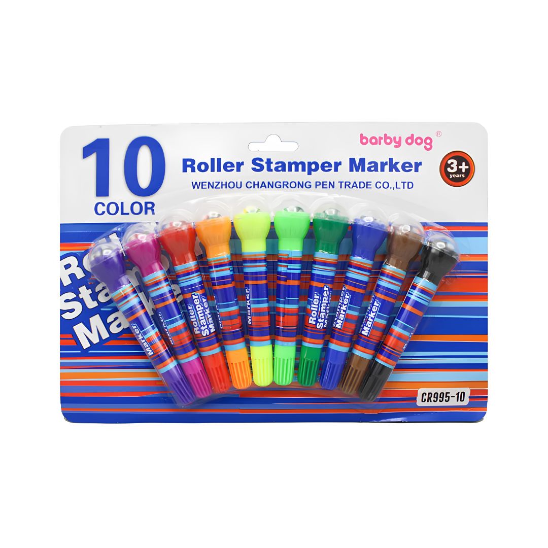 2 in 1 Roller Stamp Marker Pen Set