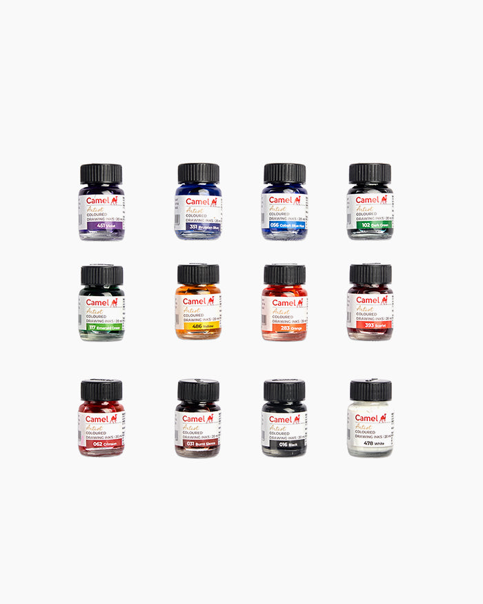 Camel Coloured Drawing Inks Set 20 ml