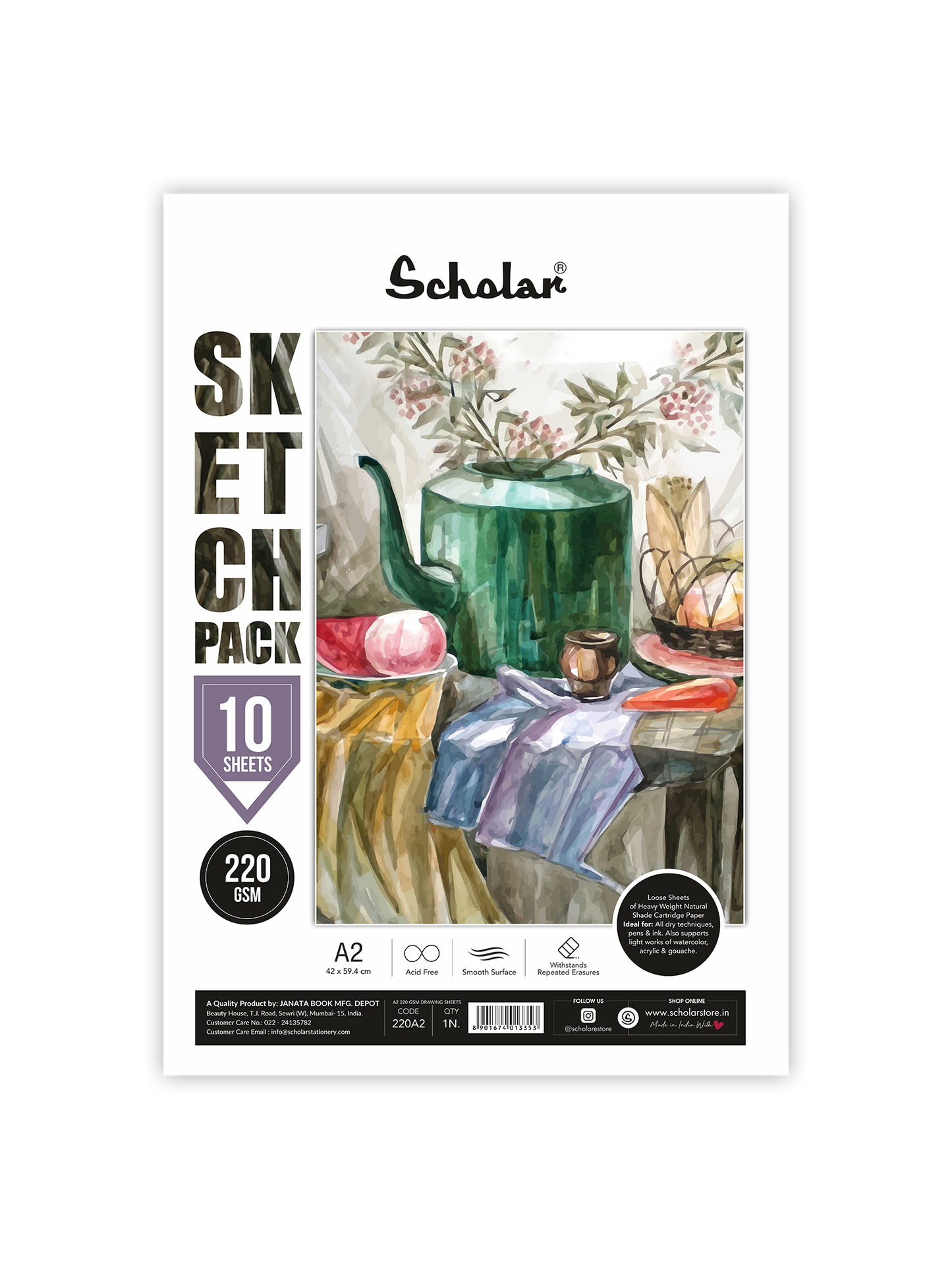 Scholar Cartridge Paper, 220gsm