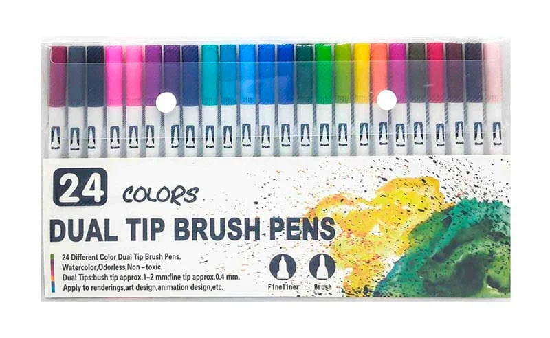 Dual Tip Brush Pens