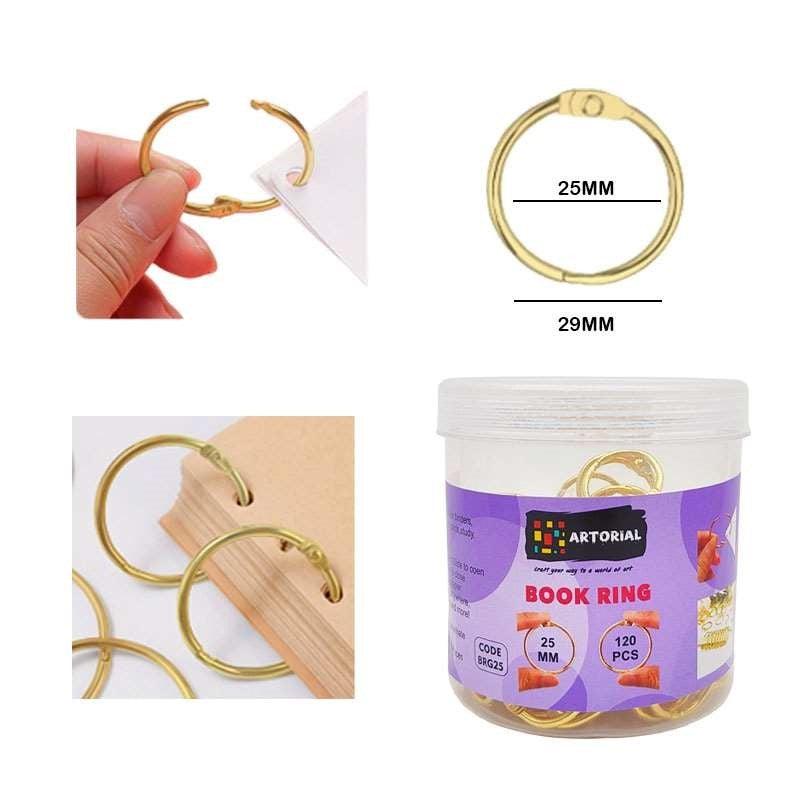 Book Ring Gold 25mm