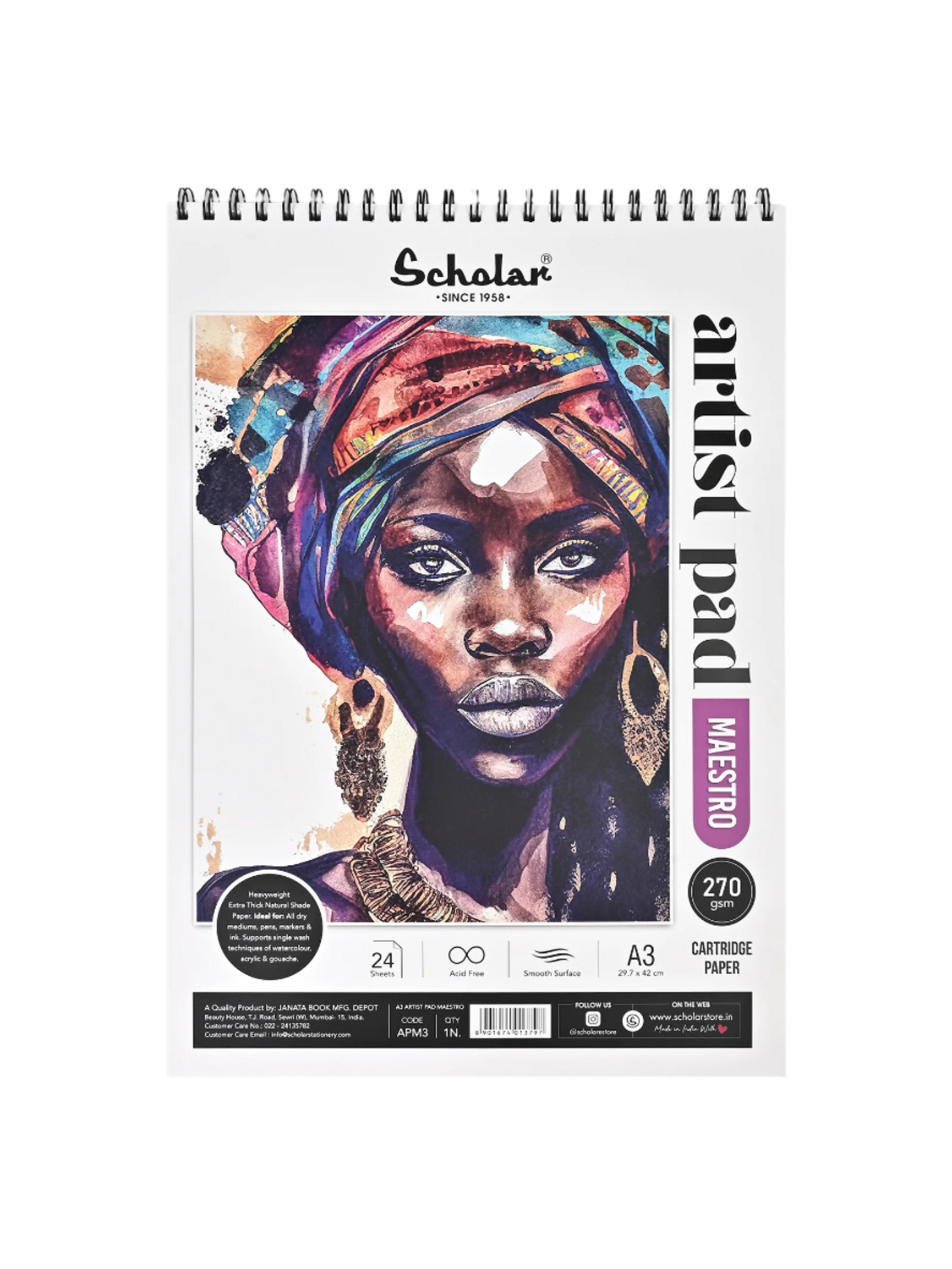 Scholar Artist Pad Maestro, 270gsm