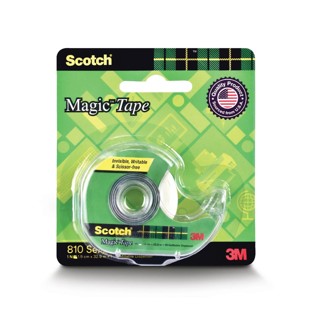 3M Scotch Magic Tape Roll with Refillable Dispenser