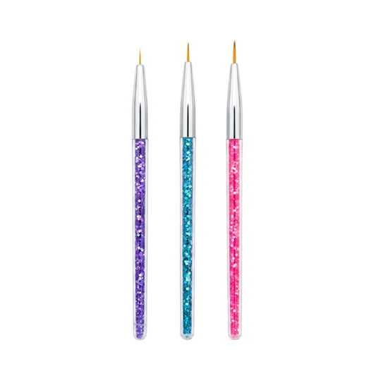 3pc Fine Line Brush Set (Acrylic Handle)