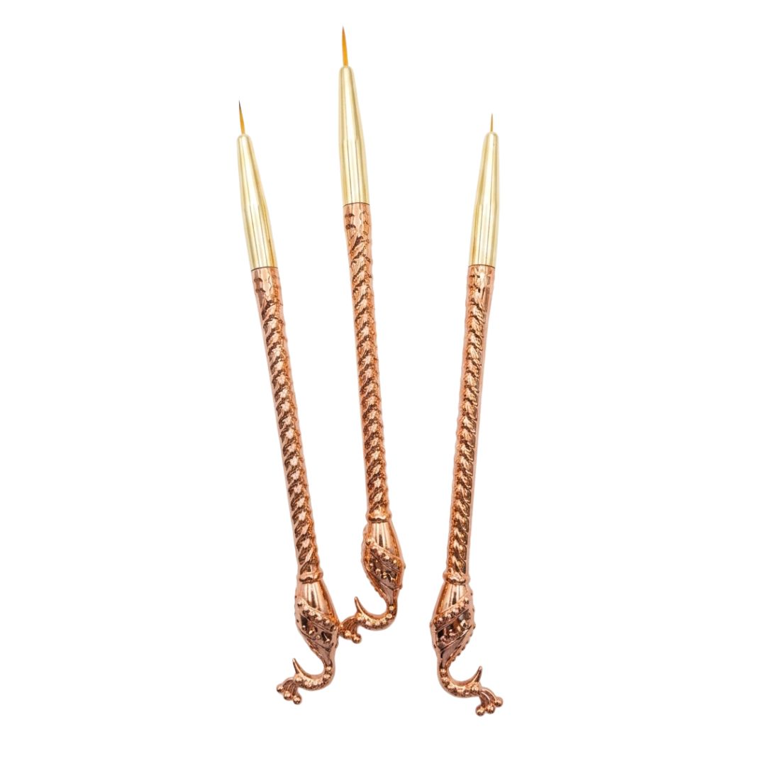 3pc Fine Line Brush Set for Nail Art