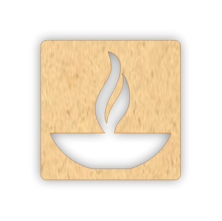 MDF Rangoli Stencil - Diya