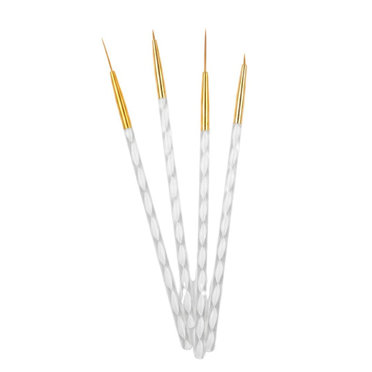 4pc Liner Brush Set (Acrylic Handle)
