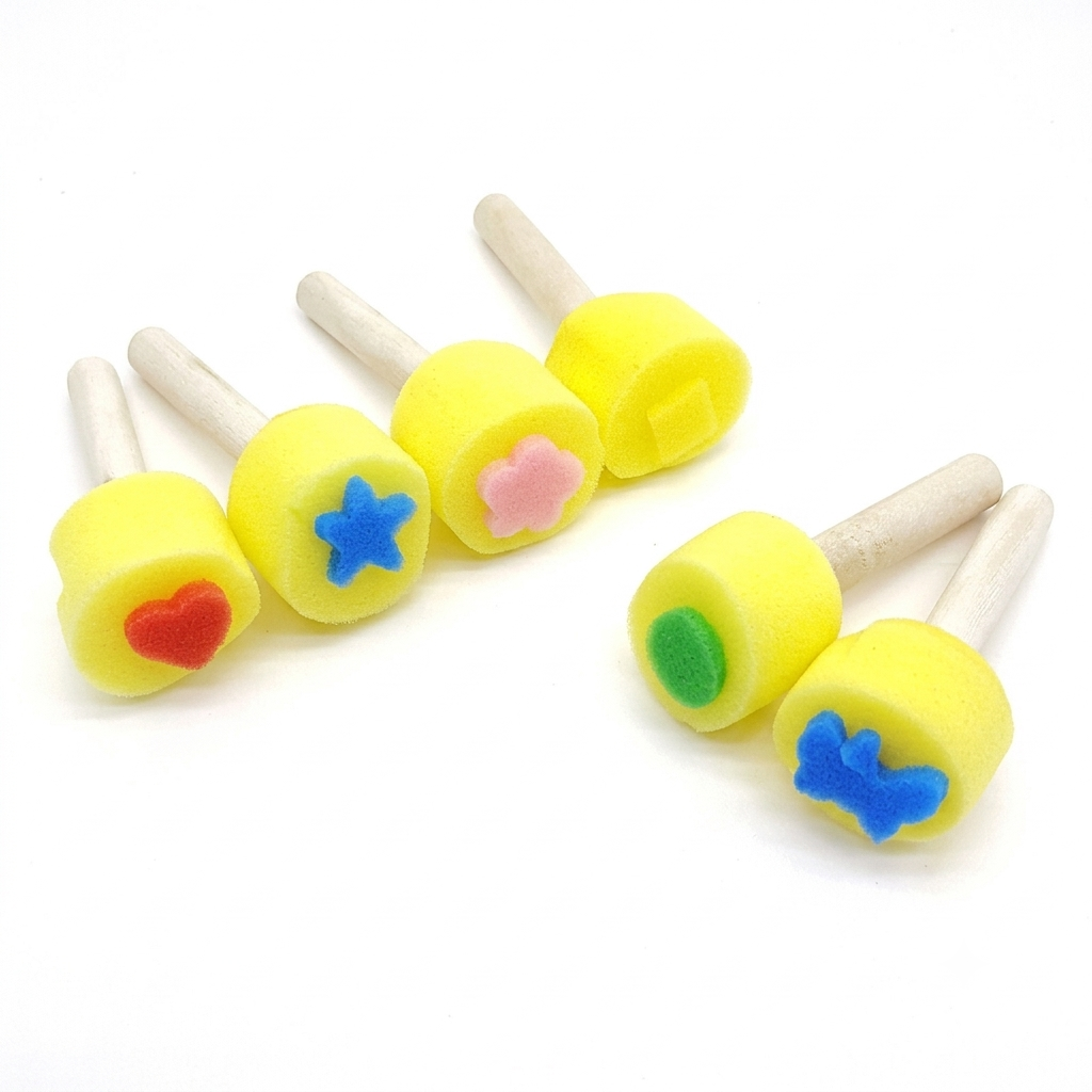 6 Pcs Sponge Painting Stamps