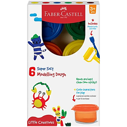 Faber Castell Modelling Dough Set, 50g Tubs