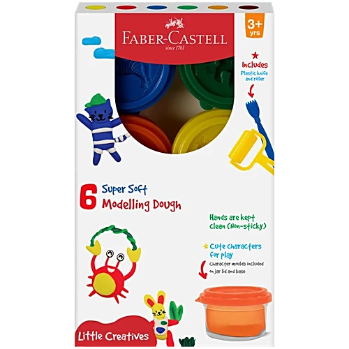 Faber Castell Modelling Dough Set, 50g Tubs
