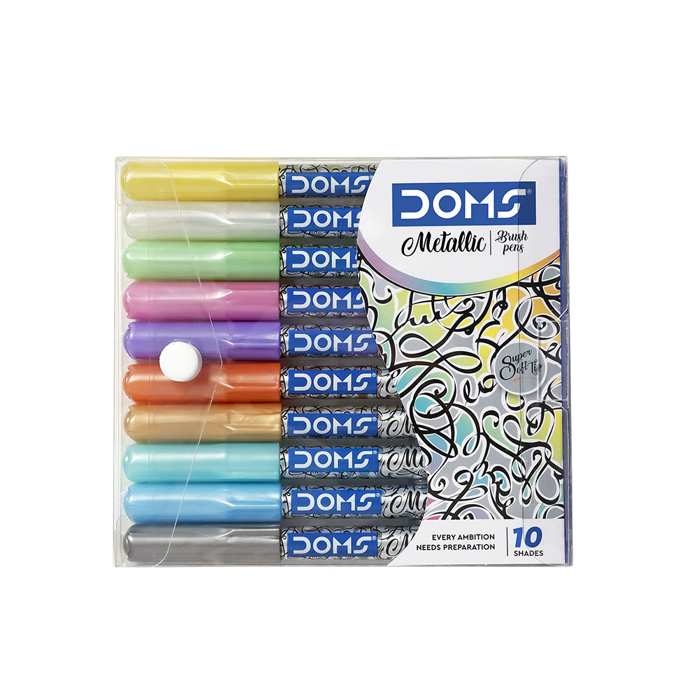 DOMS Metallic Brush Pens