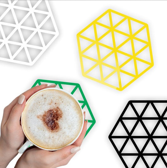 Acrylic Tea Coasters Geometric 2
