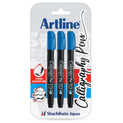 Artline Ergoline Blue Colour Calligraphy Pen Set of 3