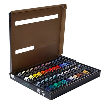 BRUSTRO Artists Acrylic Colour Paint - Set of 24, 40ml Color Tubes