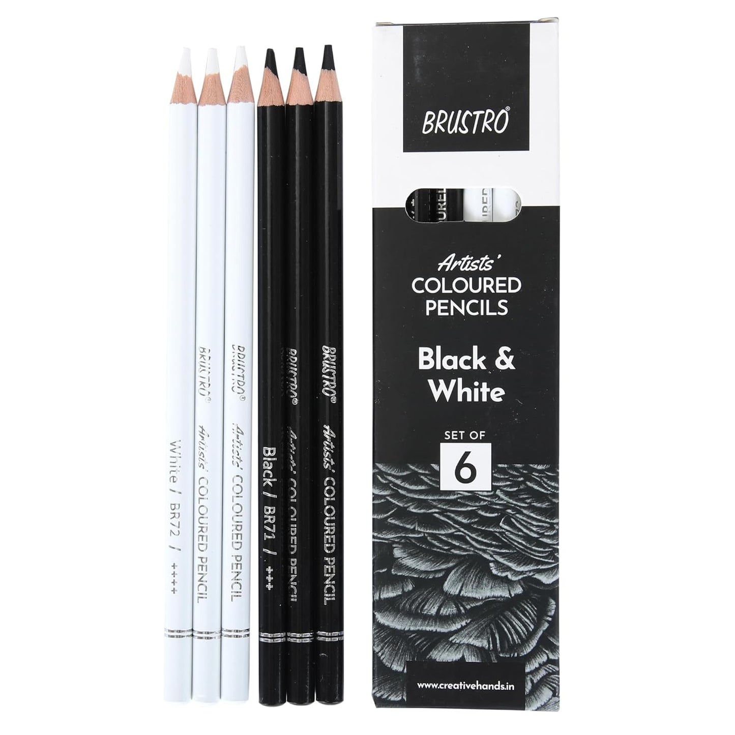 BRUSTRO Artists Coloured Pencils - Black & White
