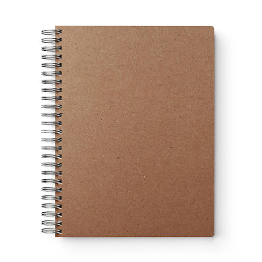 Blank Cover Journal, Spiral Kraft Sketchbook - 140GSM