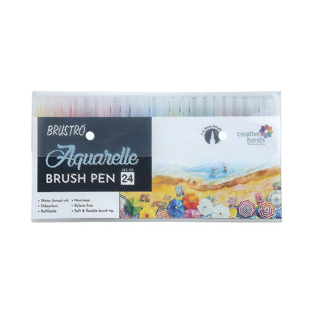 BRUSTRO Aquarelle Brush Pen Set Of 24