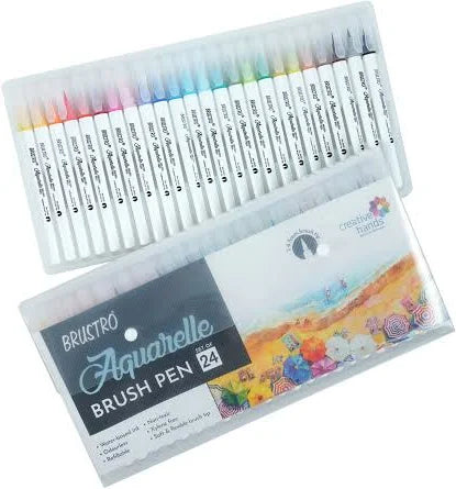 BRUSTRO Aquarelle Brush Pen Set Of 24