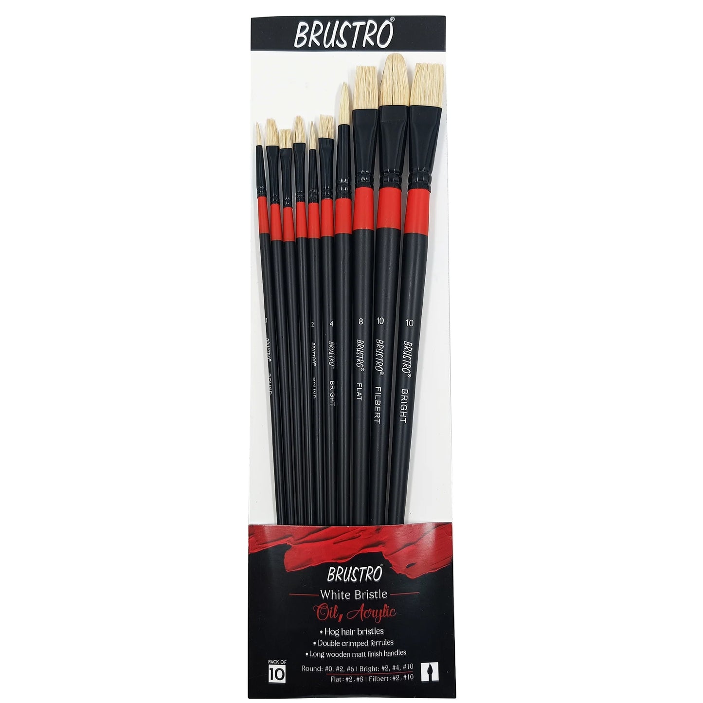 BRUSTRO Artist Brushes White Bristle