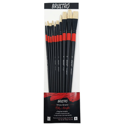 BRUSTRO Artist Brushes White Bristle