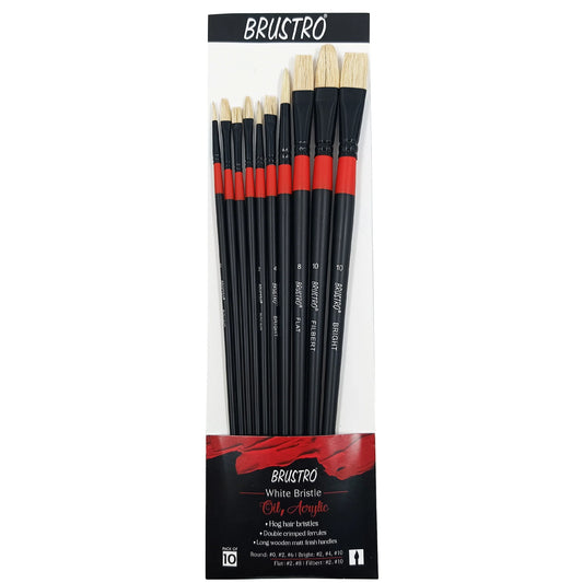 BRUSTRO Artist Brushes White Bristle