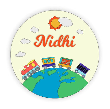 Kids Name Plate - Train