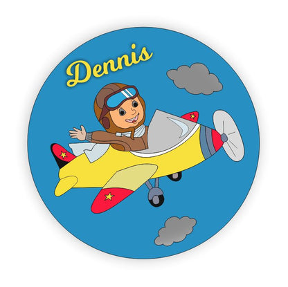 Kids Name Plate - Airplane