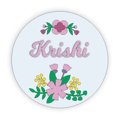 Kids Name Plate - Floral