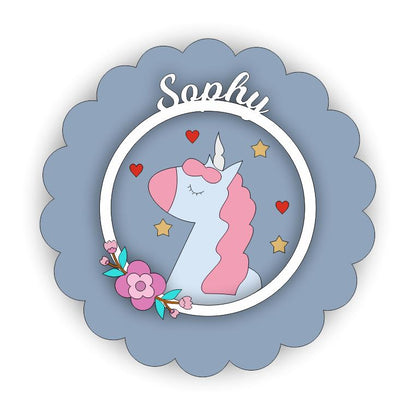 Kids Name Plate - Unicorn 2